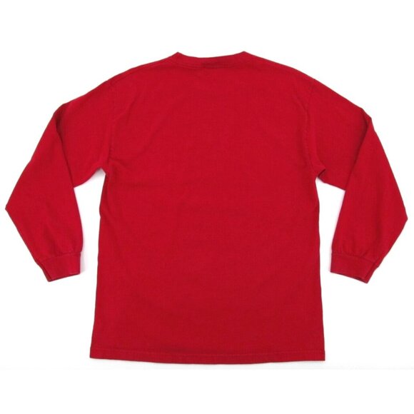 Vintage 90s Indiana Hoosiers Graphic Tee Men Large Red Long Sleeve Shirt USA - Picture 2 of 7